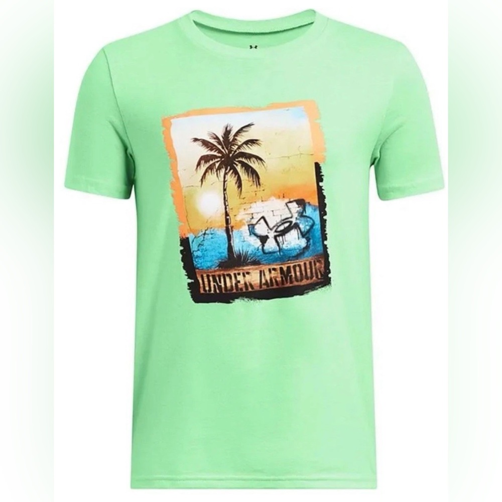 NWT Under Armor Youth Boys In The Shade Short Sleeve Logo T-Shirt~Youth XL~$20
